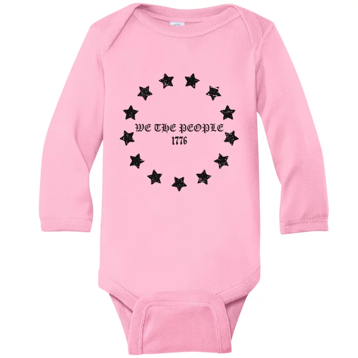 We The People Stars 1776 Baby Long Sleeve Bodysuit