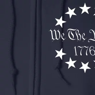 We The People 1776 Conservative Patriotic American US Constitution American Full Zip Hoodie