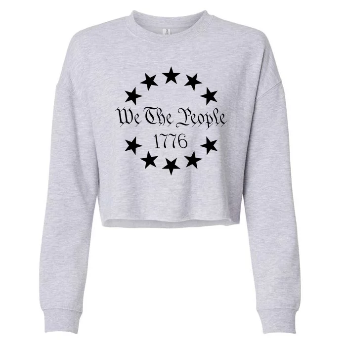 We The People 1776 Conservative Patriotic American US Constitution American Cropped Pullover Crew