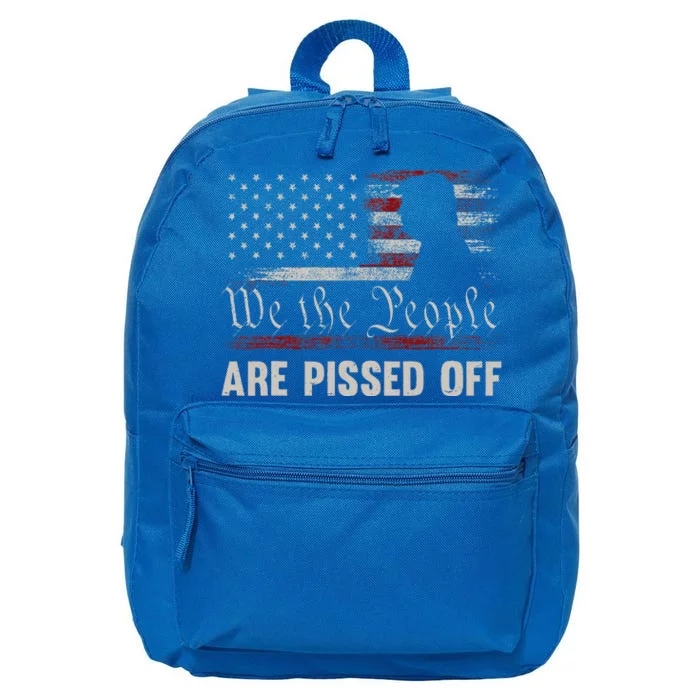 We The People Are Pissed Off Us America Flag Trump 16 in Basic Backpack