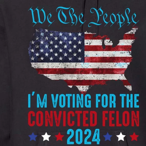 We The People Are Voting For The Felon Trump 2024 Premium Hoodie