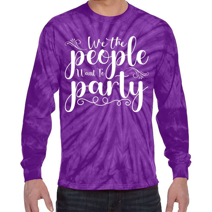 We The People Party Tie-Dye Long Sleeve Shirt