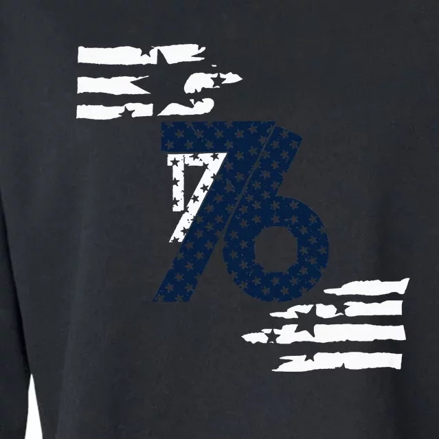 we the people 1776 american flag Cropped Pullover Crew