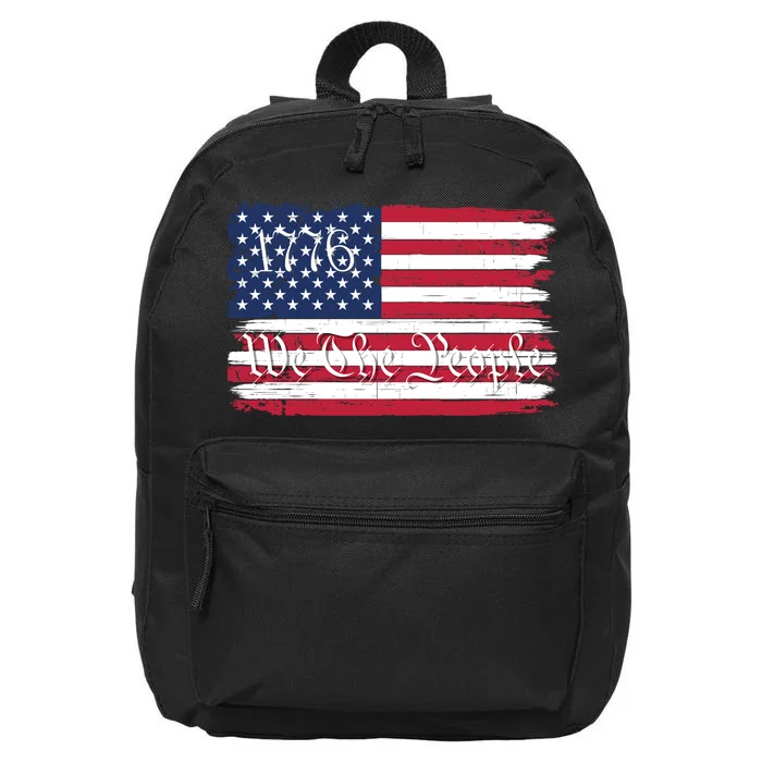 We The People 1776 Patriotic American Conservative US Constitution American 16 in Basic Backpack