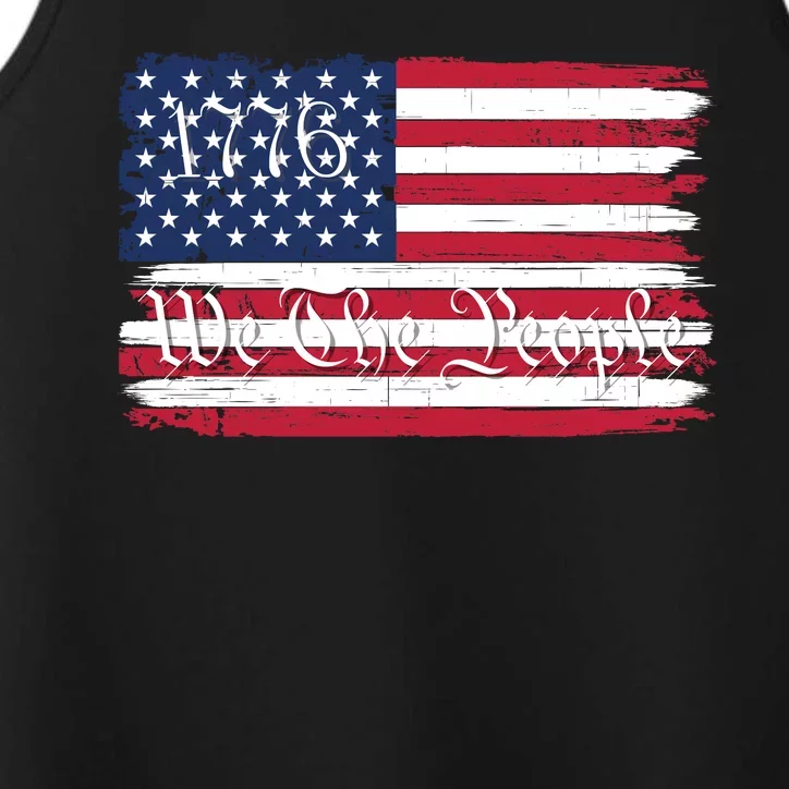 We The People 1776 Patriotic American Conservative US Constitution American Performance Tank