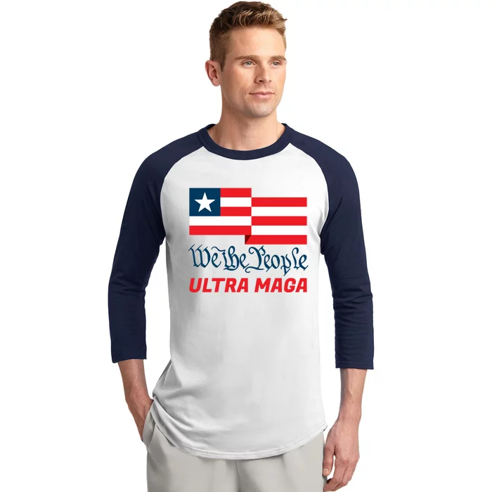 We The People Ultra MAGA Trump 2024 Anti Biden Baseball Sleeve Shirt