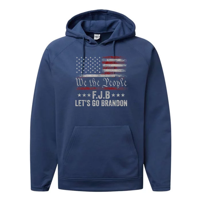 We The People, Let’s Go, Brandon Conservative Anti Liberal Performance Fleece Hoodie