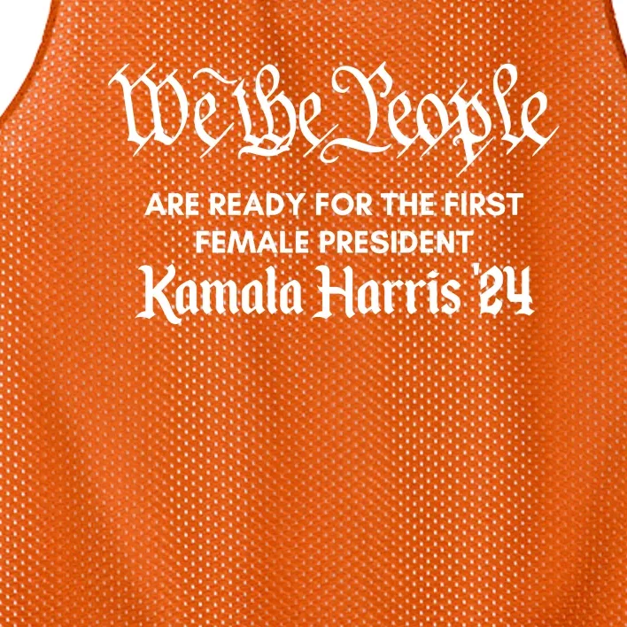 We The People For First Female President Kamala Harris 24 Mesh Reversible Basketball Jersey Tank