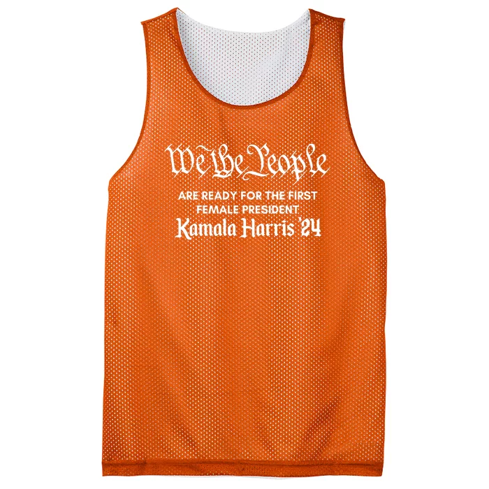 We The People For First Female President Kamala Harris 24 Mesh Reversible Basketball Jersey Tank