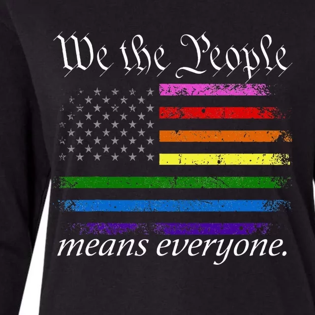 We The People Means Everyone Usa Lgbt Equality Womens Cotton Relaxed Long Sleeve T-Shirt