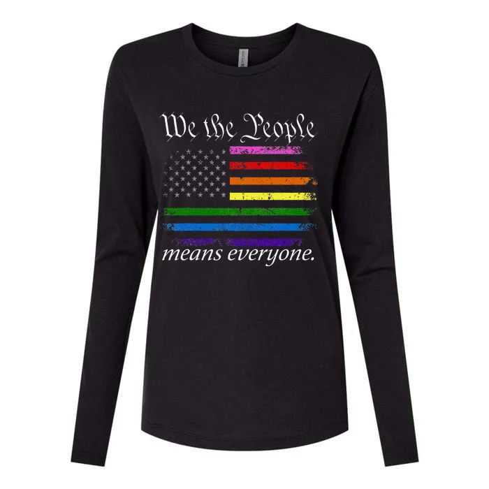 We The People Means Everyone Usa Lgbt Equality Womens Cotton Relaxed Long Sleeve T-Shirt