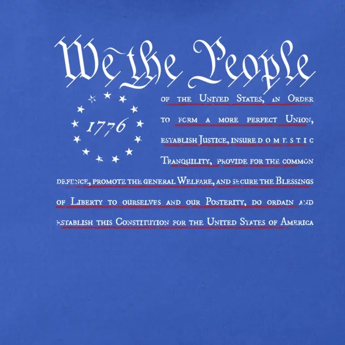 We The People Betsy Ross Flag Preamble Of The Constitution Gift Zip Tote Bag