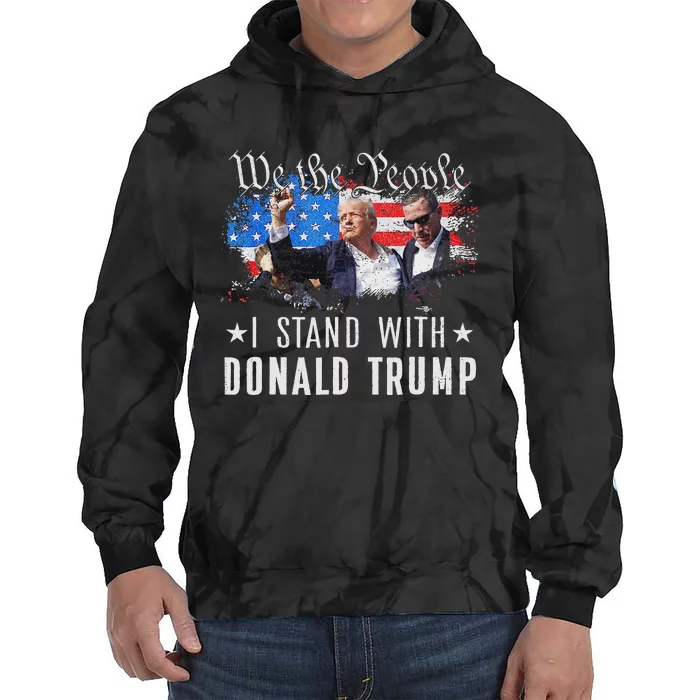 We The People Stand With Trump 2024 Pride Tie Dye Hoodie