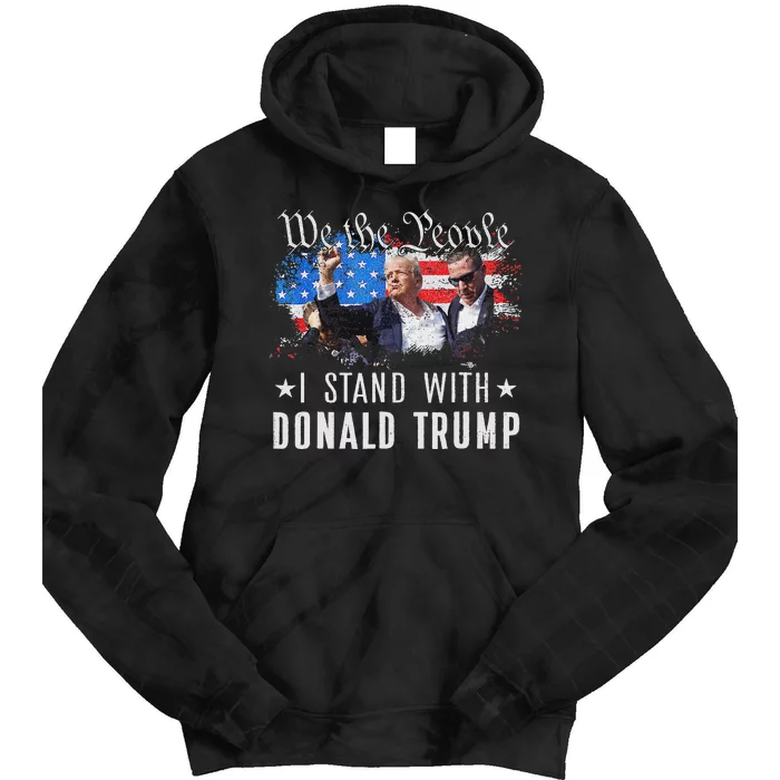 We The People Stand With Trump 2024 Pride Tie Dye Hoodie