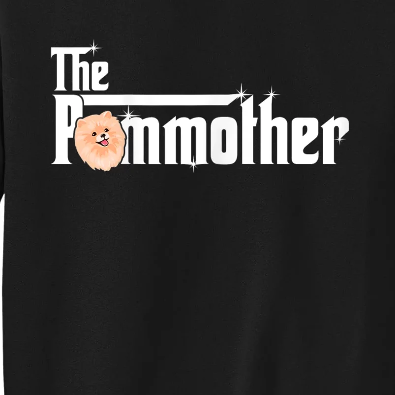 Wo The Pommother! Pom Dog Mom Fun Cute Pomeranian Mother Dog Tall Sweatshirt