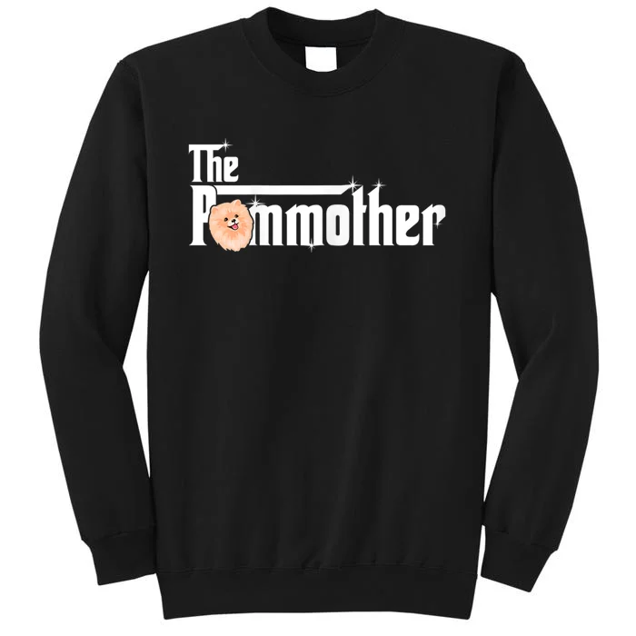 Wo The Pommother! Pom Dog Mom Fun Cute Pomeranian Mother Dog Tall Sweatshirt