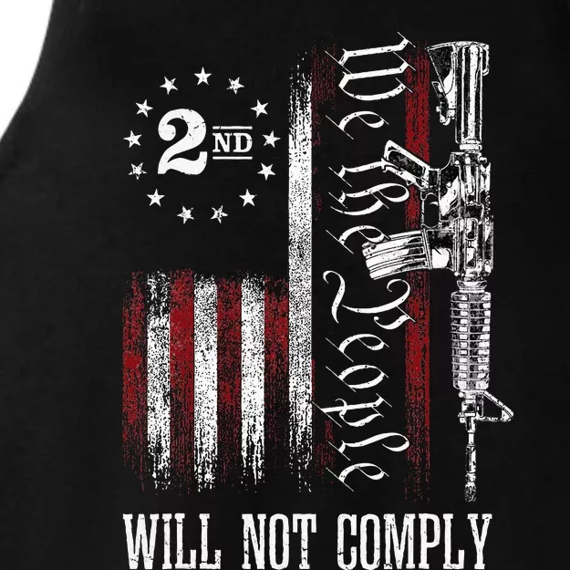 We The People Will Not Comply Ar15 Progun Rights 2a Ladies Tri-Blend Wicking Tank