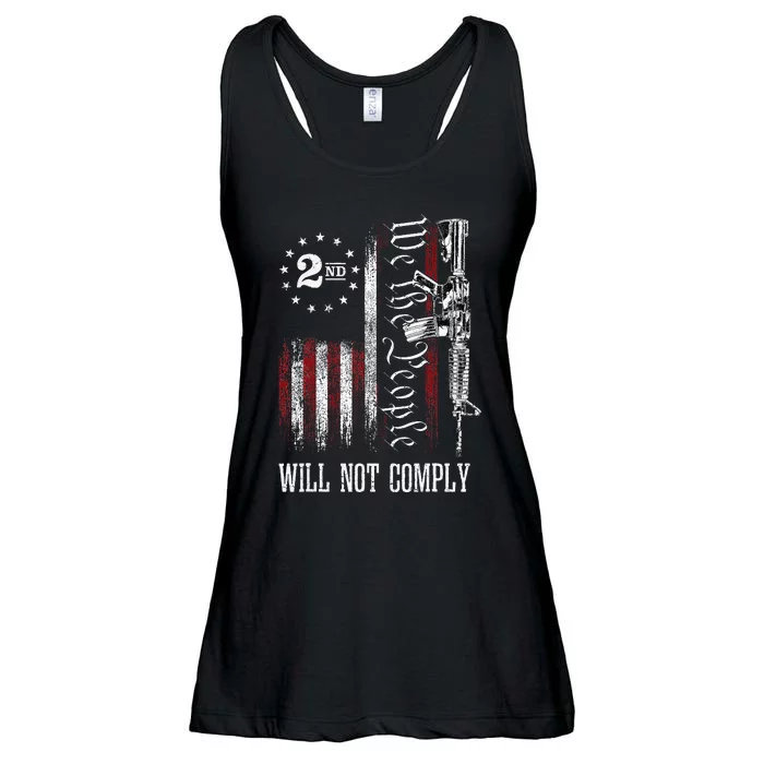 We The People Will Not Comply Ar15 Progun Rights 2a Ladies Essential Flowy Tank