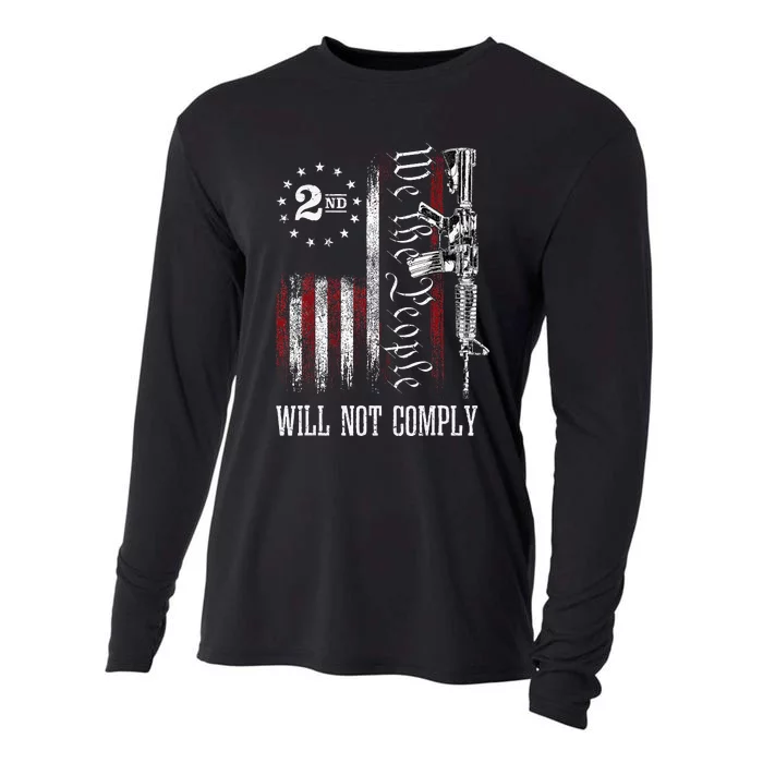 We The People Will Not Comply Ar15 Progun Rights 2a Cooling Performance Long Sleeve Crew