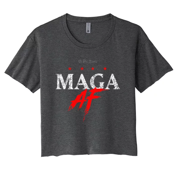 We The People Maga Af Women's Crop Top Tee