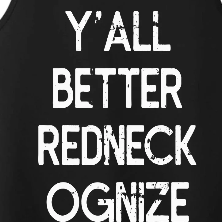 White Trash Party Attire Trailer Trash Redneck Performance Tank