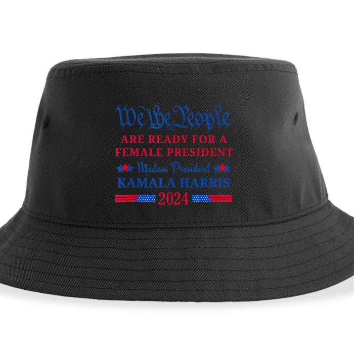 We The People Ready For Madam President Kamala Harris 2024 Sustainable Bucket Hat