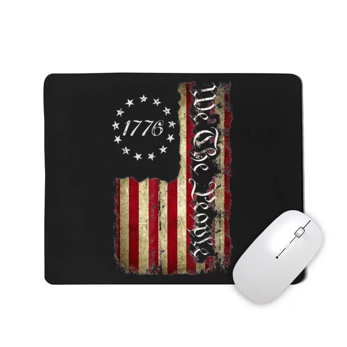 We The People 1776 American Flag 4th Of July Mousepad