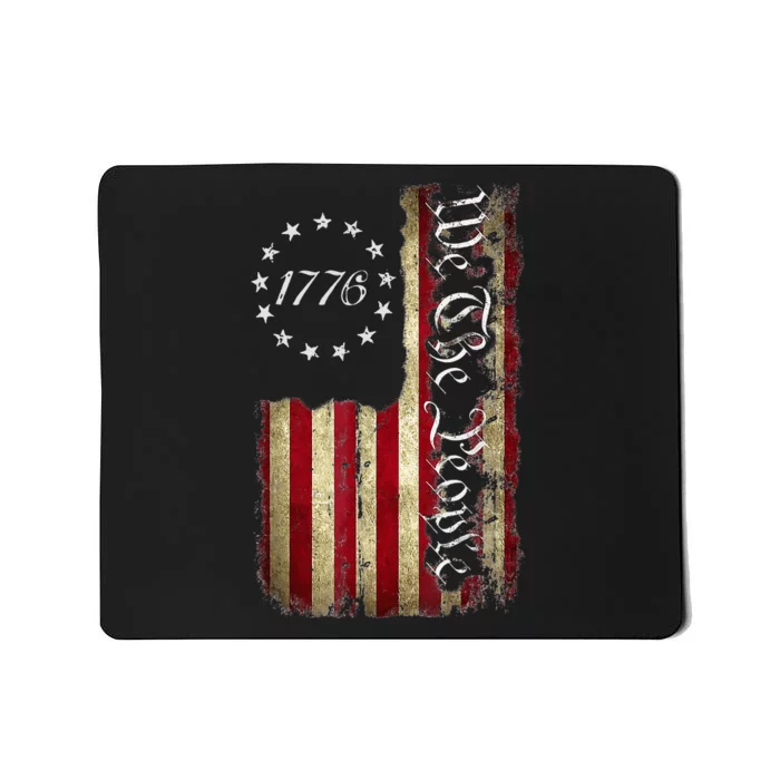 We The People 1776 American Flag 4th Of July Mousepad