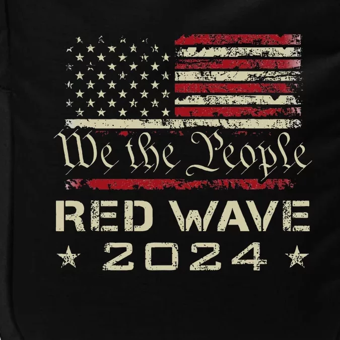 We The People Red Wave 2024 Election Republican Usa Flag Impact Tech Backpack