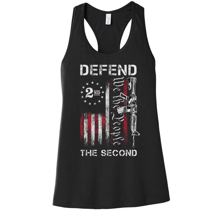 We The People Defend The Second Pro 2nd Amendment Rights Women's Racerback Tank