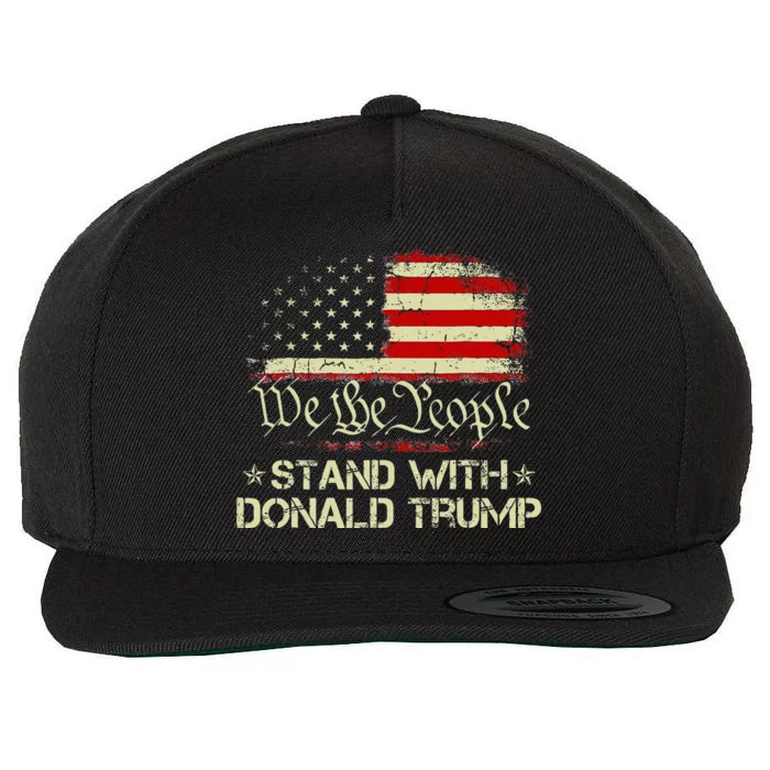 We The People 2024 Stand With American Flag Wool Snapback Cap