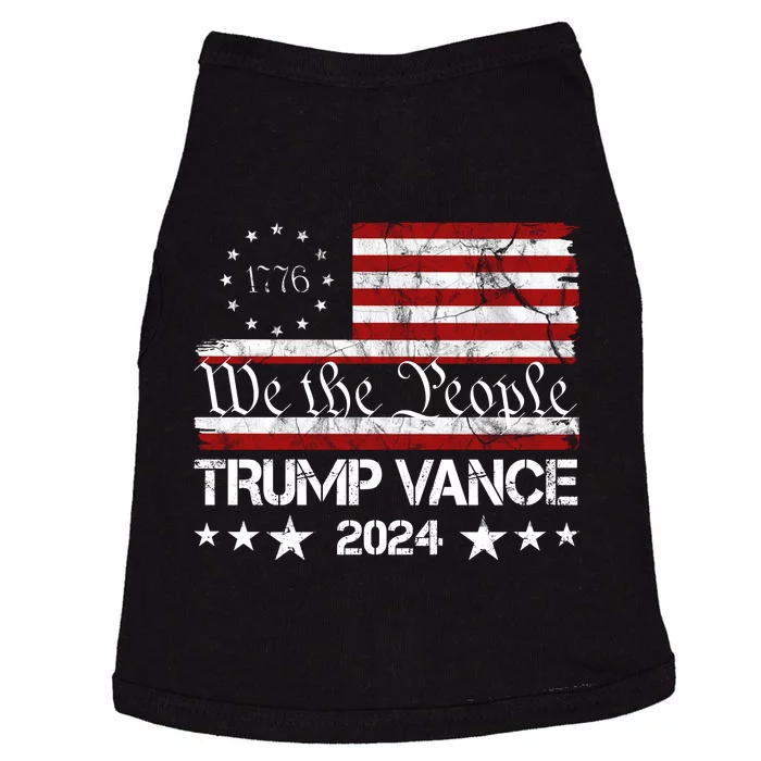 We The People Trump Vance 2024 Vintage Usa Election Doggie Tank