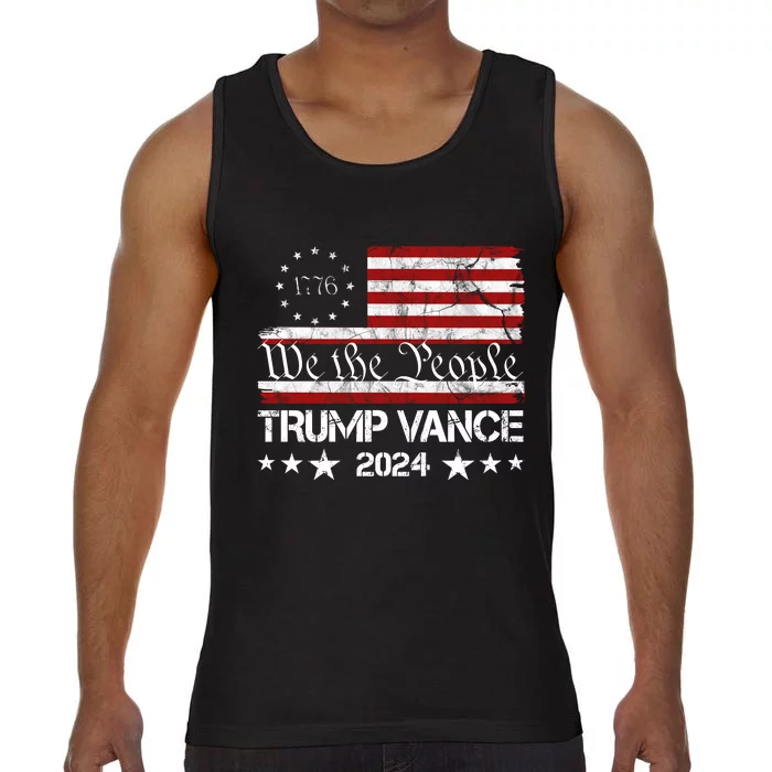 We The People Trump Vance 2024 Vintage Usa Election Comfort Colors® Tank Top