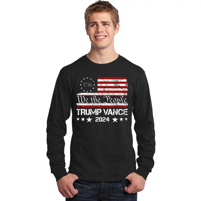 We The People Trump Vance 2024 Vintage Usa Election Tall Long Sleeve T-Shirt