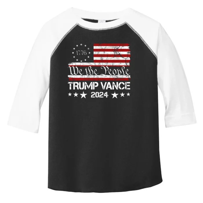 We The People Trump Vance 2024 Vintage Usa Election Toddler Fine Jersey T-Shirt