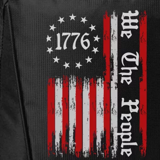 We The People 1776 Distressed Usa American Flag City Backpack