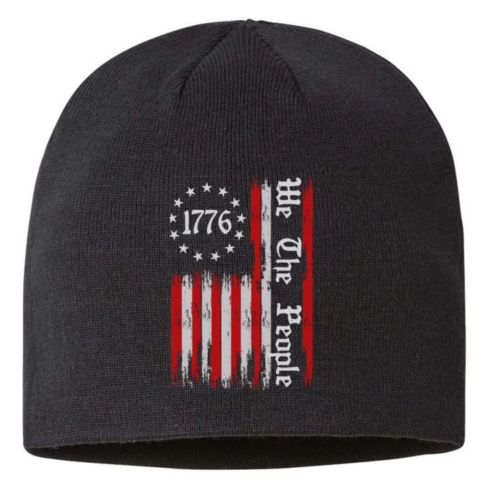 We The People 1776 Distressed Usa American Flag 8 1/2in Sustainable Knit Beanie