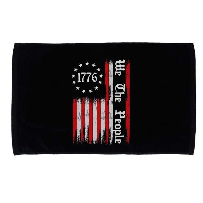 We The People 1776 Distressed Usa American Flag Microfiber Hand Towel