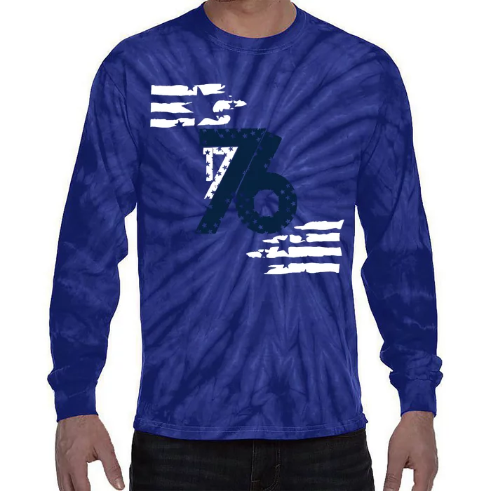 We The People 1776 American Flag Tie-Dye Long Sleeve Shirt