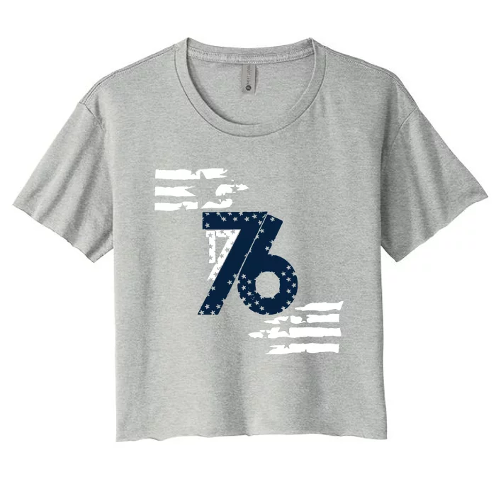 We The People 1776 American Flag Women's Crop Top Tee