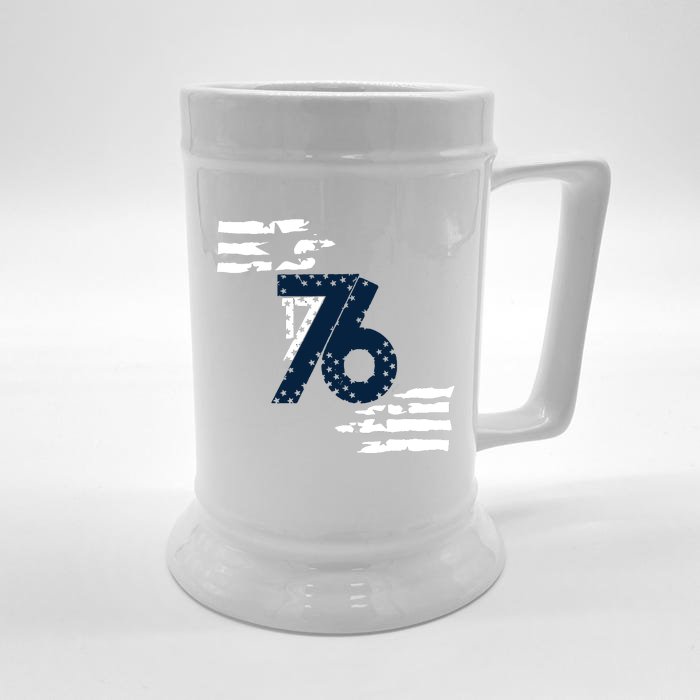 We The People 1776 American Flag Front & Back Beer Stein