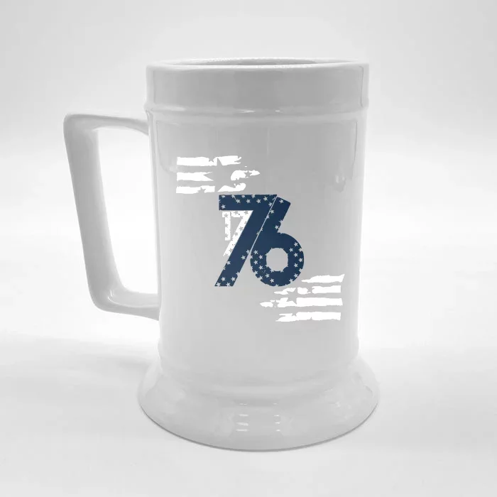 We The People 1776 American Flag Front & Back Beer Stein