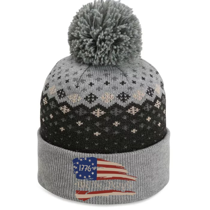 We The People 1776 Founding Fathers Constitution American The Baniff Cuffed Pom Beanie