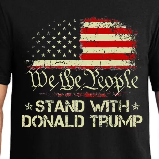 We The People 2024 Stand With American Flag Pajama Set