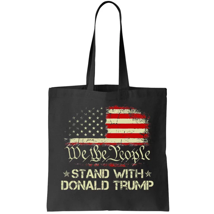 We The People 2024 Stand With American Flag Tote Bag