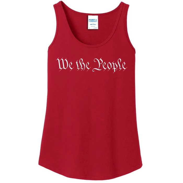 We The People USA Preamble Constitution America 1776 Ladies Essential Tank