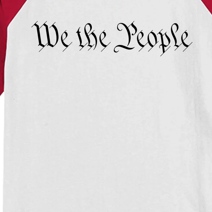 We The People USA Preamble Constitution America 1776 Kids Colorblock Raglan Jersey