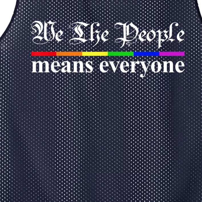 We The People Means Everyone LGBT Pride Month Mesh Reversible Basketball Jersey Tank