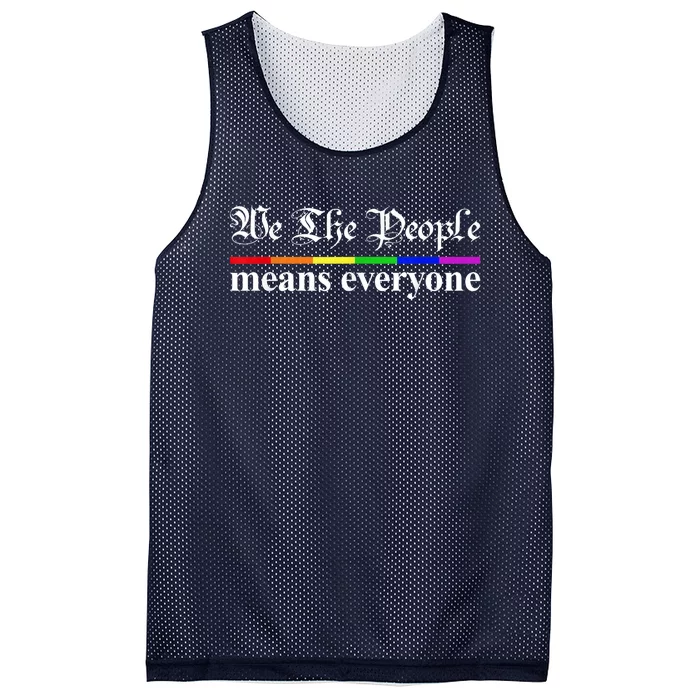 We The People Means Everyone LGBT Pride Month Mesh Reversible Basketball Jersey Tank