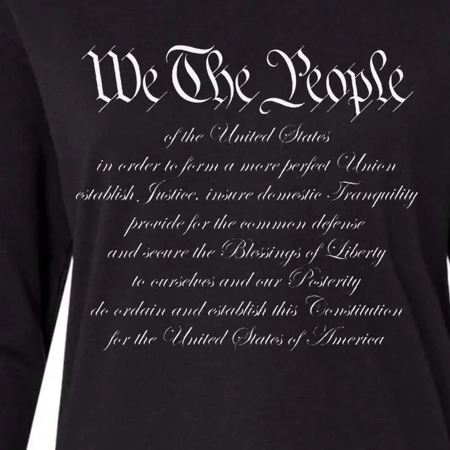 We The People Constitution American Patriot We The People Womens Cotton Relaxed Long Sleeve T-Shirt